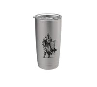 Art guerrier médiéval gothique chevalier Gobelet isotherme en acier inoxydable double paroi