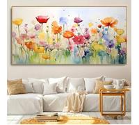 Art mural de fleurs colorées, affiches sur toile, peinture, impressions sur toile pour chambre salon, art mural 60x120cm sans Cadre