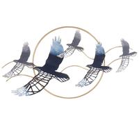 Art Mural Décoratif Moderne Suspendu Formes d'Oiseaux Abstraits en Métal Mu