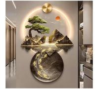 Art Mural décoratif, Sculpture Murale 3D dessinez l'art d'accrocher Le Mur avec des lumières LED Lampe décorative LED Suspendue avec télécommande pour Halls d'entrée