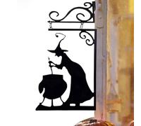 Art Mural Décoration Silhouette De Chaudron De Sorcière En Métal Halloween