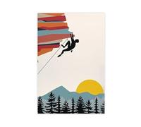 Art mural d'escalade, grimpeur, cadeau d'escalade, randonnée, montagne art poster impression sur toile pour la maison, le salon, la décoration murale, affiche sur toile, affiche sur toile, décoration