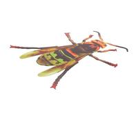Art Mural en Métal Abeille 15x12,1x0,1 CM pour Jardin | Fer, Aspect 3D Vif, Style Coloré, pour Balcon, Pergola, Clôture Bois