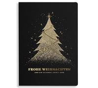 Art Nuvo Cartes de Noël exclusives n° 39 - Lot de 10 cartes identiques 120 x 170 mm, dorées et marquées - Fabriquées en papier à bijoux et papier coloré avec inserts et