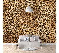 Art Papier peint intissé Mural Jaune et léopard Taille:L400CMxH280CM art Moderne Toison Salon Chambre à Coucherr Salle - Tableaux Muraux Tapisserie Photo