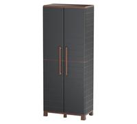 Art Plast - Armoire de Rangement (2 Portes, 3 étagères réglables, 70 x 39 x 165 cm), Couleur Grise