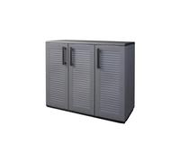 Art Plast Armoire de rangement E101/B 3 portes Polypropylène résistante aux intempéries 102x37x84 cm