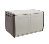 Coffre de rangement 230L Beige/Taupe 96 x 53 x H57cm Poignées de transport polypropylène ART PLAST