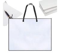 Art Por?Folio Bag - Sac d'art en PVC transparent de 63,5 cm | Dossier d'œuvres d'art A2 avec poignée et fermeture éclair | Rangement portable pour dessin pour , étudiants, artistes, école