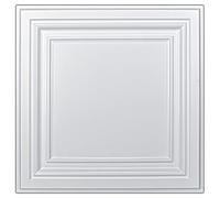 Art3d lot de 12 Dalles, 4,5 m², Dalles de Plafond en PVC - Feuille de Plastique, Panneaux Plafond Suspendu, Léger et Installer facile, 61 x 61 cm