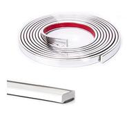 Art3d Moulure en vinyle flexible de 3 m pour bords de carrelage mural, dosseret de cuisine, cadre de miroir en acier inoxydable
