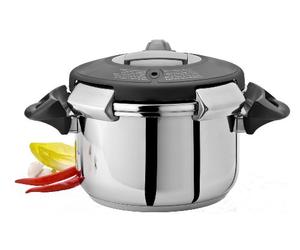 Artame ART38304 - Autocuiseur Vapeur, Appareil de Cuisson à Pression Ovni Tous Feux Dont Induction - INOX - Ø24cm, 4l