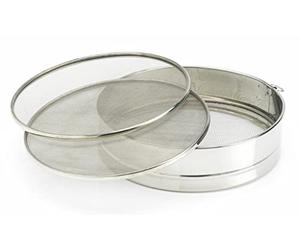Artame ART69520 - Tamis à Farine - Tamis à Pâtisserie 3 Grilles Interchangeables avec Mailles Fines, Moyennes ou Grosses - Inox, Ø 20cm
