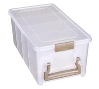 ArtBin 6925AB Demi-sacoche avec 3 séparateurs amovibles, organiseur | 3 séparateurs amovibles, 38,1 x 20,3 x 15,7 cm, loquets sécurisés, poignée de transport, polypropylène transparent durable