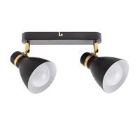 ARTE LAMP Spot LED avec 2 ampoles et abat-jour en métal noir - applique murale intérieure pour couloir