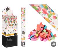 Arte Regal Canon à Confettis 50 cm Multicolore en Carton Métal et Plastique (Set de 48)