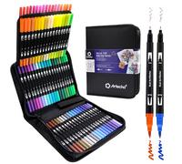 Artecho 72 Couleurs Double Pointe Feutre Aquarelle pour Dessin,Mandalas,Manga,Doodling et Calligraphie