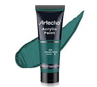 Artecho Peinture Acrylique 120ml Phtalo Vert, Acrylic Paint, Peinture pour Toile, Tissu, Bois, Roche, Papier, Verre.