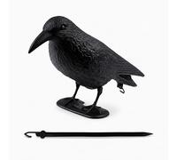 ARTECSIS® Lot de 1 Corbeau factice en Plastique Anti-Pigeons et Anti-Oiseaux (38x13x12 cm) - leurre de Corbeau résistant aux intempéries pour Balcon et Jardin - effaroucheur réaliste