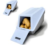 ARTECSIS® Lot de 2 boîtes à pommes de terre EasyClick 3,5 L, bleu glacier - Couvercle, empilable, 6 étiquettes