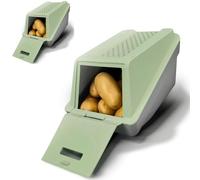 ARTECSIS® Lot de 2 boîtes à pommes de terre EasyClick 3,5 L, vert printemps - Couvercle, empilable, 6 étiquettes