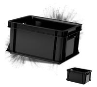 ARTECSIS® Lot de 2 caisses de rangement empilables en plastique 29 L, anthracite, 41 x 34 x 24 cm - Maison et atelier