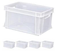 ARTECSIS® Lot de 5 caisses de rangement empilables en plastique 11 L, transparent, 35 x 24 x 18 cm - Maison et atelier