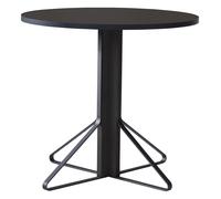 Artek Table ronde Kaari petit modèle - linoléum noir - Chêne noir - petite