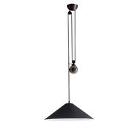 Artemide Aggregato Saliscendi Cono Grande Pendelleuchte, abat-jour en métal gris anthracite