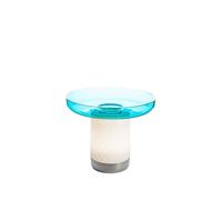 Lampe de table portable LED Bontà avec assiette en verre H x Ø 21.4x26cm