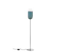 Artemide Gople Floor Stehleuchte, structure argent, diffuseur bleu saphir