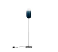 Artemide Gople Floor Stehleuchte, structure noire, diffuseur bleu saphir