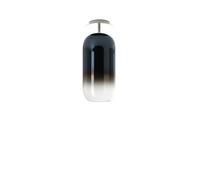 Artemide Gople Mini Ceiling Deckenleuchte, structure argent, diffuseur bleu saphir