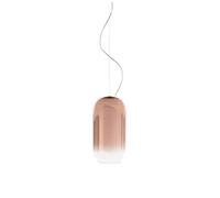 Artemide Gople Mini Suspension Pendelleuchte, structure noire, diffuseur cuivre