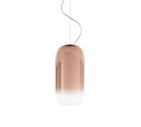 Artemide Gople Suspension Pendelleuchte, structure noire, diffuseur cuivre