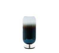 Artemide Gople Table Tischleuchte, structure argent, diffuseur bleu saphir