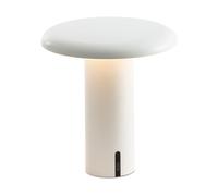 Artemide Lampe de table portable Takku de 19 cm Blanc verni