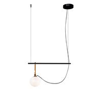 ARTEMIDE lampe à suspension NH S1 14 (Blanc - Verre soufflé, laiton, acier)