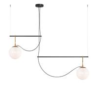 Artemide nh S3 2 Arms Pendelleuchte, noire / laiton