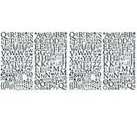 Artemio 11004045 Alphabet autocollant paillettes noir (Lot de 2)