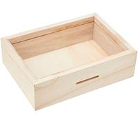 Artemio – Tirelire cagnotte Voyage en bois à décorer 17 x 12 x 5 cm Beige