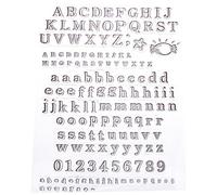 Artemio Alphabet Candy Set de 160 Tampons, Autre, Transparent, 15,5 x 0,4 x 26 cm 10001163