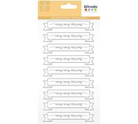 Artemio Autocollants Cartonnés Chipboard Artemio - Mariage Argenté - 3 feuilles