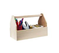 Boite À Outils En Bois 30 X 16,7 H 19, 7 Cm