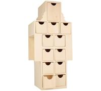Artemio Calendrier de l'Avent Casse-Noisette contreplaqué de peuplier 17x37,8x12,5cm Calendrier de Noël Avant Noël Avent