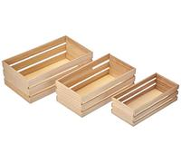 Artemio Casier à décorer en Bois - 3 pcs, Bois, Beige, 5x16,5x8cm 6,5x19x10cm 7x21,5x12cm