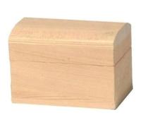 Artemio Coffre en Bois Petit Modèle, Bois, Beige, 8 x 6 x 6 cm