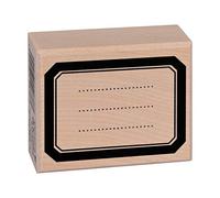 Artemio Divers Etiquette Vierge Tampon, Bois, Noir, 4,5 x 2,5 x 5,6 cm ARTHE916
