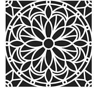 Artemio Mandala Pochoir Home déco -, Plastique, Noir, 30,5 x 0,2 x 35 cm 15030022