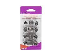 Artemio Set de 12 Mini Emporte Pièces, Métal, Argent, 7,5 x 2 x 15,1 cm POAMMC